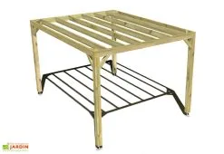 Ma Pergola Bois Pergola En Bois Traité Autoclave Autoportée Toit Plat - 3 M -magasin de mobilier d'extérieur 3x4 cubique pergola bois plongeant