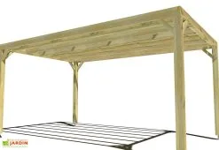 Ma Pergola Bois Pergola En Bois Traité Autoclave Autoportée Toit Plat - 3 M -magasin de mobilier d'extérieur 3x5 cubique pergola bois
