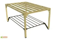 Ma Pergola Bois Pergola En Bois Traité Autoclave Autoportée Toit Plat - 3 M -magasin de mobilier d'extérieur 3x5 cubique pergola bois plongeant