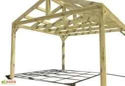 Ma Pergola Bois Pergola En Bois Traité Autoclave Autoportée Toit Double Pente - 4 M -magasin de mobilier d'extérieur 4x4 2pents pergola bois