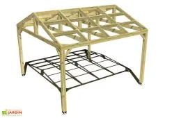 Ma Pergola Bois Pergola En Bois Traité Autoclave Autoportée Toit Double Pente - 4 M -magasin de mobilier d'extérieur 4x4 2pents pergola bois plongeant