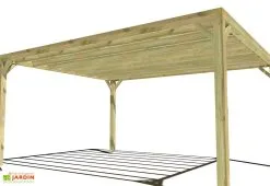 Ma Pergola Bois Pergola En Bois Traité Autoclave Autoportée Toit Plat - 4 M -magasin de mobilier d'extérieur 4x5 cubique pergola bois