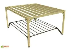 Ma Pergola Bois Pergola En Bois Traité Autoclave Autoportée Toit Plat - 4 M -magasin de mobilier d'extérieur 4x5 cubique pergola bois plongeant