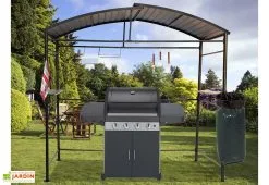 Habrita Carport Abri Pour Barbecue Acier Galvanisé Et époxy 1,5 X 2,5 M