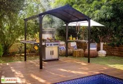 Canopia Abri Barbecue En Aluminium Et Polycarbonate 180 X 240 Cm – Austin