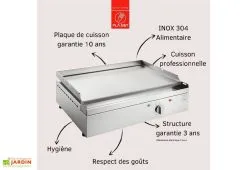 Pla.Net Plancha électrique 3120 W En Inox Avec Couvercle Amovible + Chariot Fermé Et Housse De Protection -magasin de mobilier d'extérieur avantages plancha inox copie 1 3