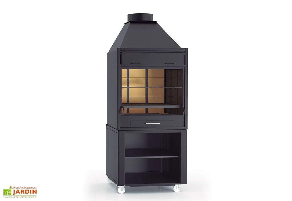 FM Calefaccion Barbecue Charbon Et Bois à Poser Ou Encastrer BF-70 Acier 68,5 X 63 Cm 2 FM Calefaccion Barbecue Charbon Et Bois à Poser Ou Encastrer BF-70 Acier 68,5 X 63 Cm – Image 2
