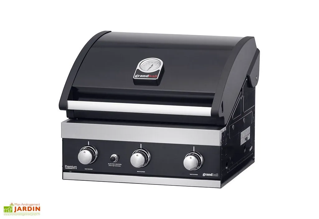 Grandhall Barbecue Gaz Encastrable Acier Noir Premium G3 Built-In 1 Grandhall Barbecue Gaz Encastrable Acier Noir Premium G3 Built-In