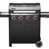 Hamson Barbecue Au Gaz En Inox Mercury 4T Noir Mat – 150 X 61 X 112 Cm