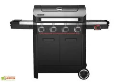 Hamson Barbecue Au Gaz En Inox Mercury 4T Noir Mat – 150 X 61 X 112 Cm