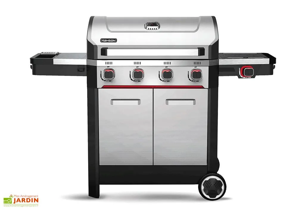 Hamson Barbecue Au Gaz En Inox Mercury 4T – 150 X 61 X 112 Cm 1 Hamson Barbecue Au Gaz En Inox Mercury 4T – 150 X 61 X 112 Cm