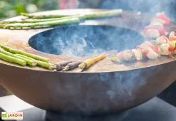 Redfire Braséro Plancha D’extérieur Avec Plaque De Cuisson En Acier - ø 80 X 101 Cm -magasin de mobilier d'extérieur barbecue plancha acier