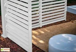 Ombréa Panneau Brise-vue En Aluminium Pour Pergola Ombréa 1 M -magasin de mobilier d'extérieur bas panneau brise vue blanc