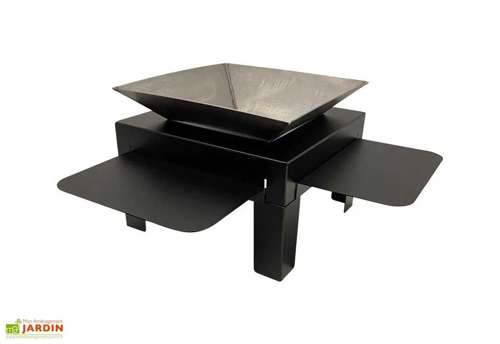 LP Design Braséro 2 En 1 En Aluminium Et Acier - 50 X 50 X 120 Cm 2 LP Design Braséro 2 En 1 En Aluminium Et Acier - 50 X 50 X 120 Cm – Image 2