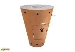 Remundi Braséro Barbecue En Acier Et Inox Ø72 Cm H85 Cm – César