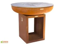 Remundi Braséro Barbecue En Acier Et Inox Avec Bûcher Ø102 Cm – Carus L