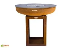 Remundi Braséro Barbecue En Acier Et Inox Avec Bûcher Ø82 Cm – Carus M