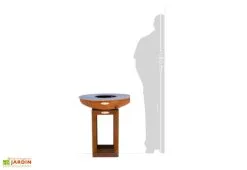 Remundi Braséro Barbecue En Acier Et Inox Avec Bûcher Ø62 Cm – Carus S -magasin de mobilier d'extérieur brasero acier barbecue grille cuisson remundi carus s