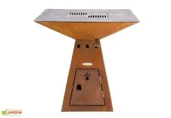 Remundi Braséro Barbecue En Acier Et Inox L82 Cm H81 Cm – Cube M