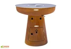 Remundi Braséro Barbecue En Acier Et Inox Ø82 Cm H79 Cm – Nero M