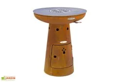 Remundi Braséro Barbecue En Acier Et Inox Ø62 Cm H75 Cm – Nero S