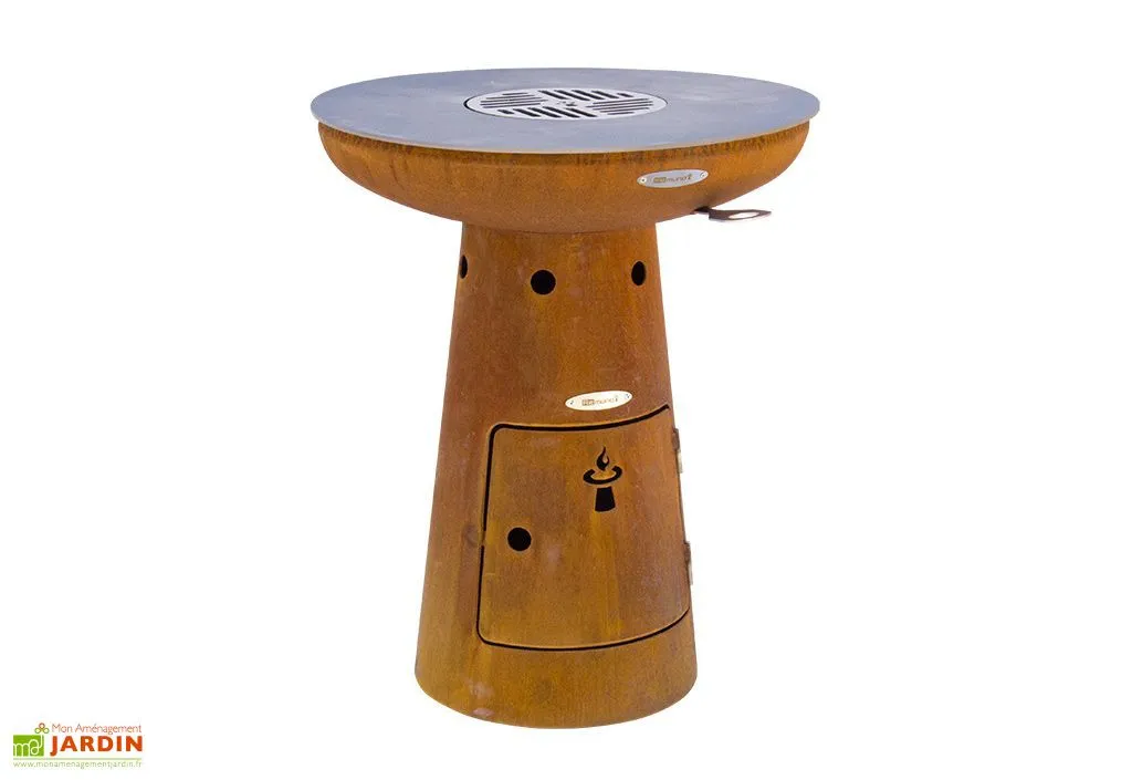 Remundi Braséro Barbecue En Acier Et Inox Ø62 Cm H75 Cm – Nero S 1 Remundi Braséro Barbecue En Acier Et Inox Ø62 Cm H75 Cm – Nero S