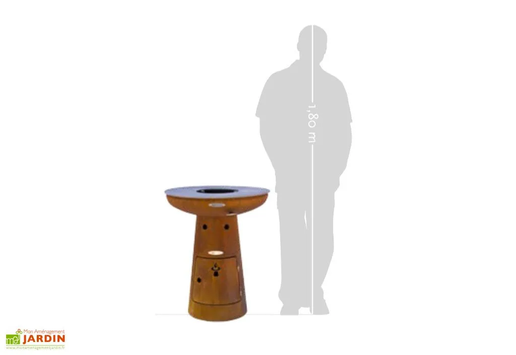 Remundi Braséro Barbecue En Acier Et Inox Ø62 Cm H75 Cm – Nero S 4 Remundi Braséro Barbecue En Acier Et Inox Ø62 Cm H75 Cm – Nero S – Image 4