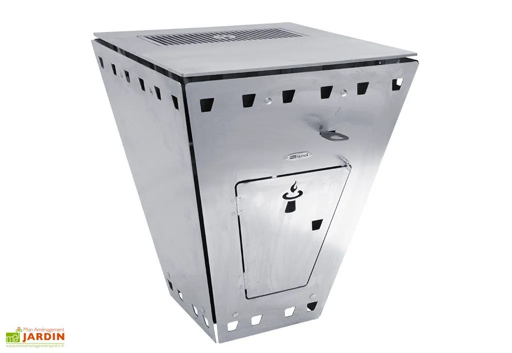 Remundi Braséro Barbecue En Acier Inoxydable L72 Cm H87 Cm – Magnus Inox 1 Remundi Braséro Barbecue En Acier Inoxydable L72 Cm H87 Cm – Magnus Inox