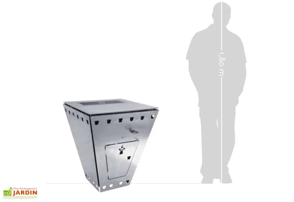 Remundi Braséro Barbecue En Acier Inoxydable L72 Cm H87 Cm – Magnus Inox 3 Remundi Braséro Barbecue En Acier Inoxydable L72 Cm H87 Cm – Magnus Inox – Image 3