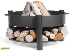 CooKking Braséro En Acier Montana + Grille De Cuisson (plusieurs Dimensions) -magasin de mobilier d'extérieur brasero acier noir brut montana grille cuisson 2