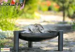 CooKking Braséro En Acier Palma + Grille De Cuisson (plusieurs Dimensions) -magasin de mobilier d'extérieur brasero acier noir brut palma grille cuisson 4