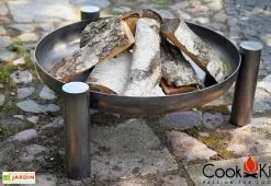 CooKking Braséro En Acier Palma + Grille De Cuisson (plusieurs Dimensions) -magasin de mobilier d'extérieur brasero acier noir brut palma grille cuisson 5