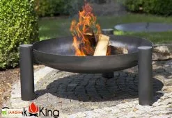CooKking Braséro En Acier Palma + Pare Etincelles (plusieurs Dimensions) -magasin de mobilier d'extérieur brasero acier noir brut palma pare etincelles 2