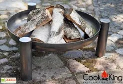 CooKking Braséro En Acier Palma + Pare Etincelles (plusieurs Dimensions) -magasin de mobilier d'extérieur brasero acier noir brut palma pare etincelles 4