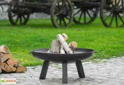 CooKking Braséro En Acier Polo (plusieurs Dimensions) -magasin de mobilier d'extérieur brasero acier noir brut polo 3