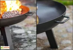 CooKking Braséro En Acier Polo (plusieurs Dimensions) -magasin de mobilier d'extérieur brasero acier noir brut polo 4