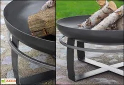 CooKking Braséro En Acier Viking (plusieurs Dimensions) 10 CooKking Braséro En Acier Viking (plusieurs Dimensions) -magasin de mobilier d'extérieur brasero acier noir brut viking 5