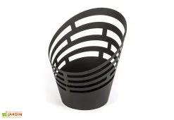 Huugy Braséro De Jardin Scilla En Acier Noir (pls Dim.) -magasin de mobilier d'extérieur brasero acier noir scilla huugy 3