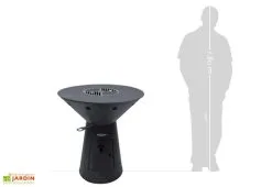 Remundi Braséro Barbecue En Acier Thermolaqué Et Inox Ø79 Cm H89 Cm – Phoenix -magasin de mobilier d'extérieur brasero acier thermolaque gris barbecue grille cuisson remundi phoenix