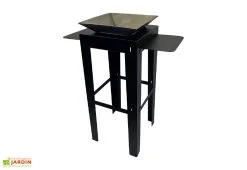LP Design Braséro 2 En 1 En Aluminium Et Acier - 50 X 50 X 120 Cm