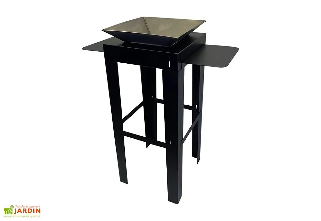 LP Design Braséro 2 En 1 En Aluminium Et Acier - 50 X 50 X 120 Cm 1 LP Design Braséro 2 En 1 En Aluminium Et Acier - 50 X 50 X 120 Cm