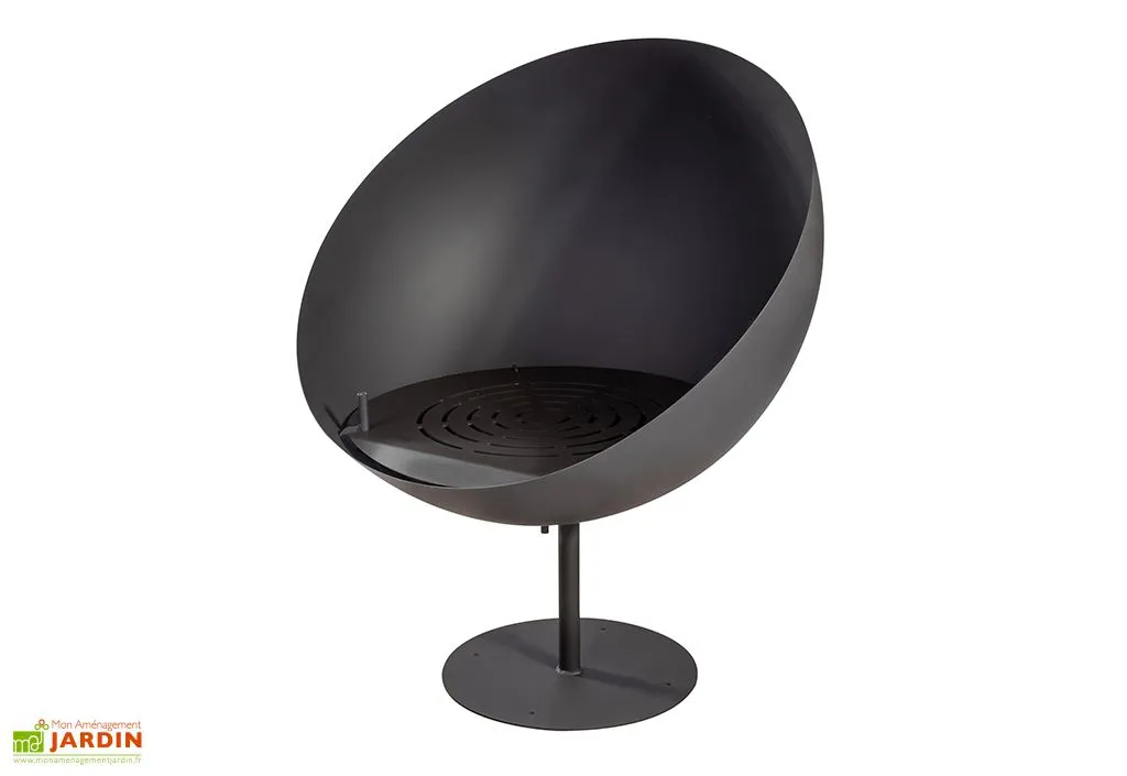 Feu Du Jardin Braséro Barbecue En Acier Lune 100 Cm + Grille De Cuisson 2 Feu Du Jardin Braséro Barbecue En Acier Lune 100 Cm + Grille De Cuisson – Image 2