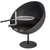 Feu Du Jardin Braséro Barbecue En Acier Lune 100 Cm + Grille De Cuisson