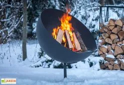 Feu Du Jardin Braséro Barbecue En Acier Lune 100 Cm + Grille De Cuisson 10 Feu Du Jardin Braséro Barbecue En Acier Lune 100 Cm + Grille De Cuisson -magasin de mobilier d'extérieur brasero barbecue acier noir lune 100cm 4