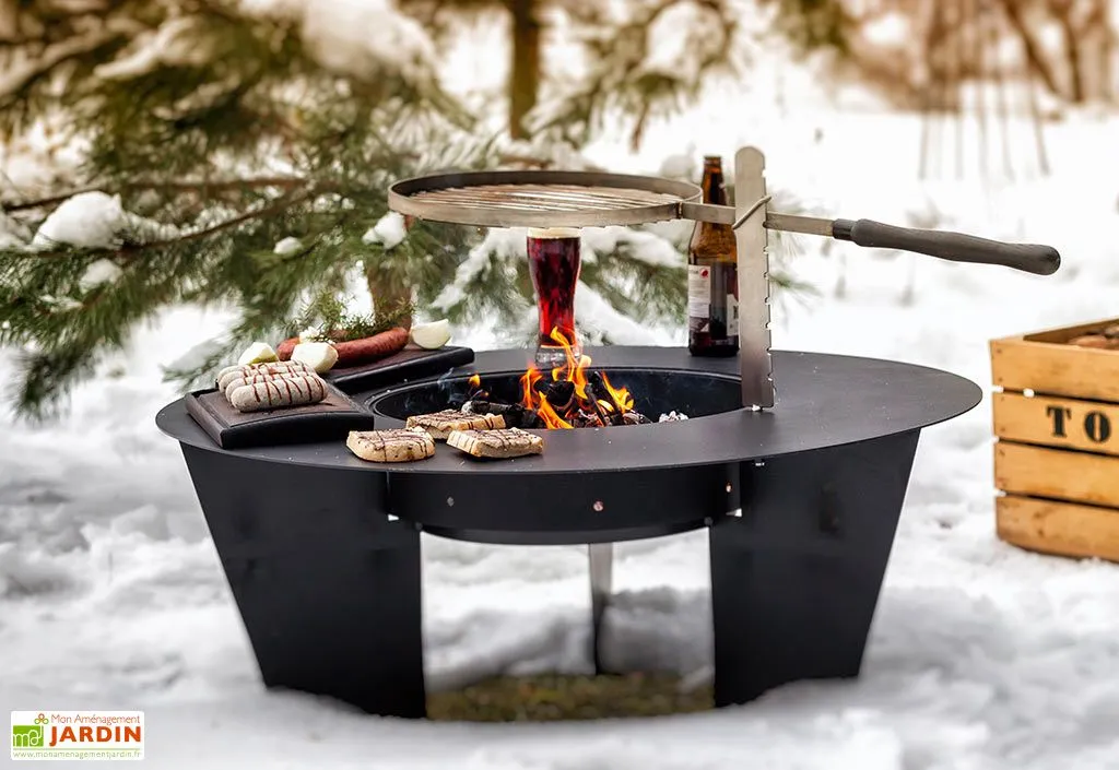 Feu Du Jardin Braséro Barbecue En Acier Olymp 100 Cm + Grille De Cuisson 5 Feu Du Jardin Braséro Barbecue En Acier Olymp 100 Cm + Grille De Cuisson – Image 5