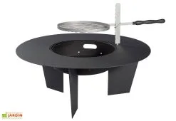 Feu Du Jardin Braséro Barbecue En Acier Olymp 100 Cm + Grille De Cuisson