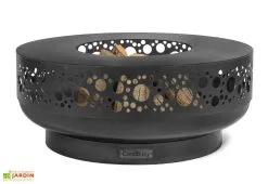 CooKking Braséro En Acier Boston 80 Cm + Plaque De Cuisson Plancha Ronde