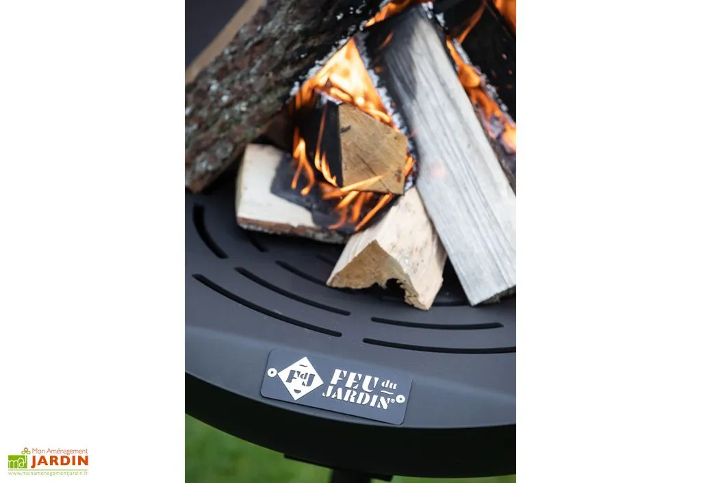 Feu Du Jardin Braséro Barbecue En Acier Lune 100 Cm + Grille De Cuisson 3 Feu Du Jardin Braséro Barbecue En Acier Lune 100 Cm + Grille De Cuisson – Image 3