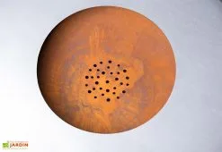 Redfire Braséro Plancha En Acier Avec Couvercle Couleur Rouille – Ø80 Cm -magasin de mobilier d'extérieur brasero orion rouille 6