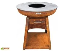 Remundi Brasero Plancha En Acier Oxydé Zelos